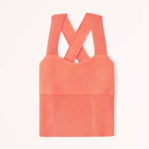 Abercrombie Orange Ottoman Cross-Back Tank NWT